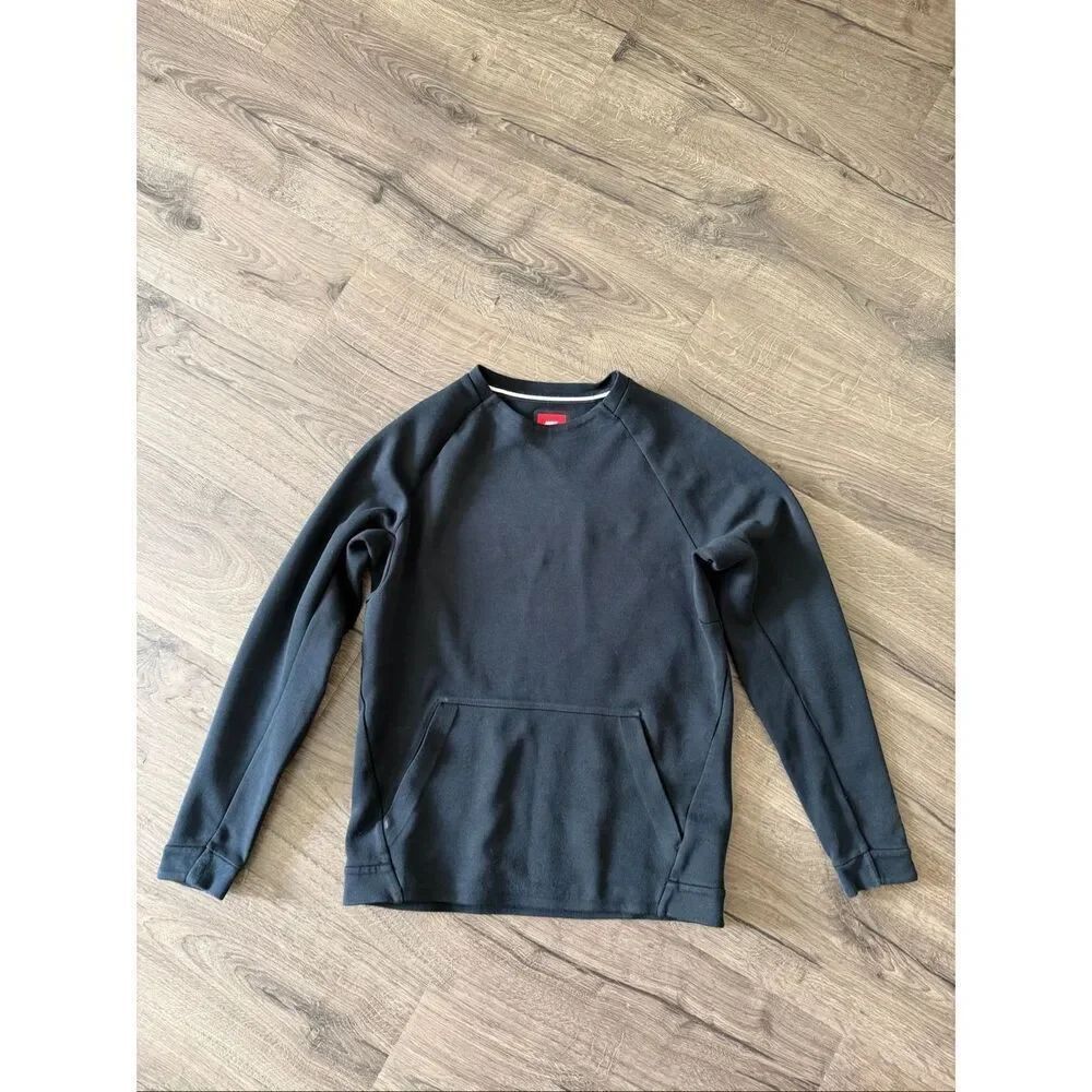 Nike Tech Fleece Sweater Sweatshir Black Pullover Crewneck Front Pocket size Sma